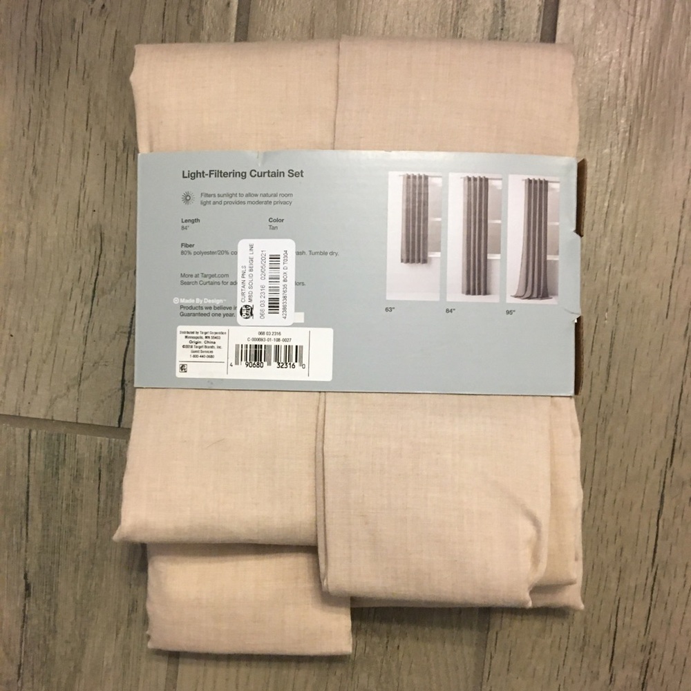 Rod pocket tan curtains ๐ป - Picture 4 of 5